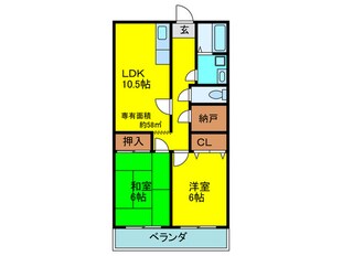 グリ－ンコ－ト川西の物件間取画像